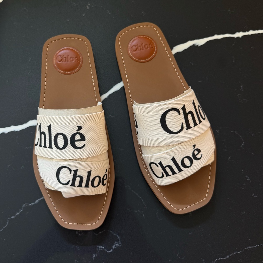 Chloé Beige and Brown Sandals